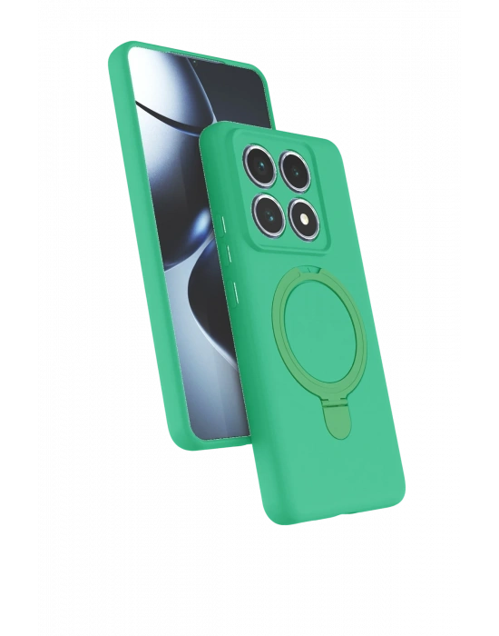 Newface Xiaomi Mi 14T Pro Regal Magsafe Standlı Kapak - Yeşil