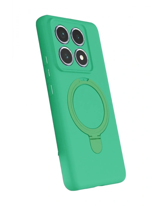 Newface Xiaomi Mi 14T Pro Regal Magsafe Standlı Kapak - Yeşil