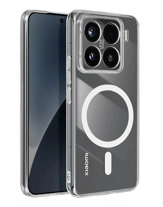 Newface Xiaomi Mi 15 Combo Sert Şeffaf Magsafe Kapak - Şeffaf