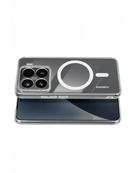 Newface Xiaomi Mi 15 Combo Sert Şeffaf Magsafe Kapak - Şeffaf