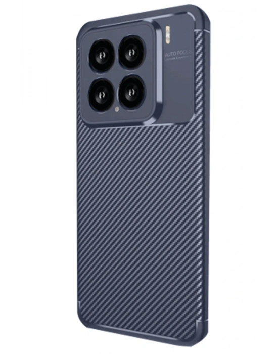 Newface Xiaomi Mi 15 Kılıf Auto Focus Karbon Kapak - Lacivert