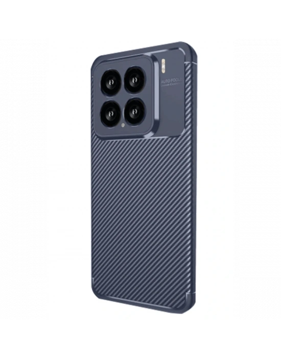 Newface Xiaomi Mi 15 Kılıf Auto Focus Karbon Kapak - Lacivert