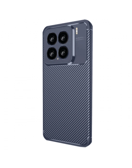 Newface Xiaomi Mi 15 Kılıf Auto Focus Karbon Kapak - Lacivert