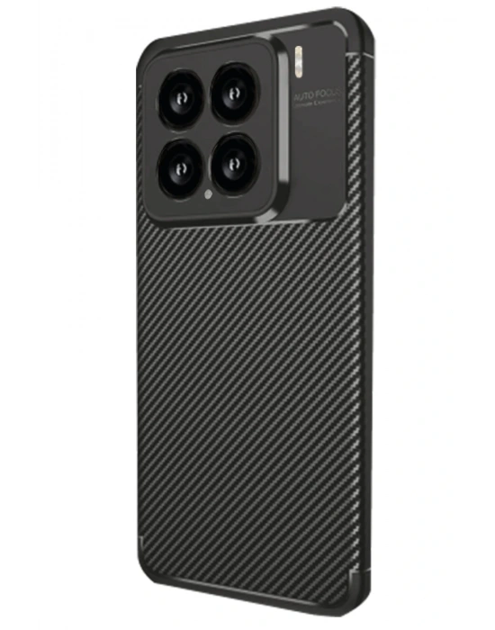 Newface Xiaomi Mi 15 Kılıf Auto Focus Karbon Kapak - Siyah