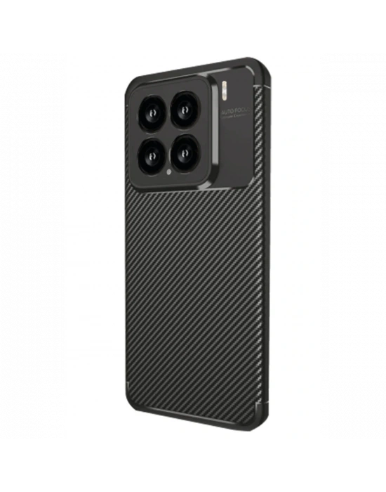 Newface Xiaomi Mi 15 Kılıf Auto Focus Karbon Kapak - Siyah