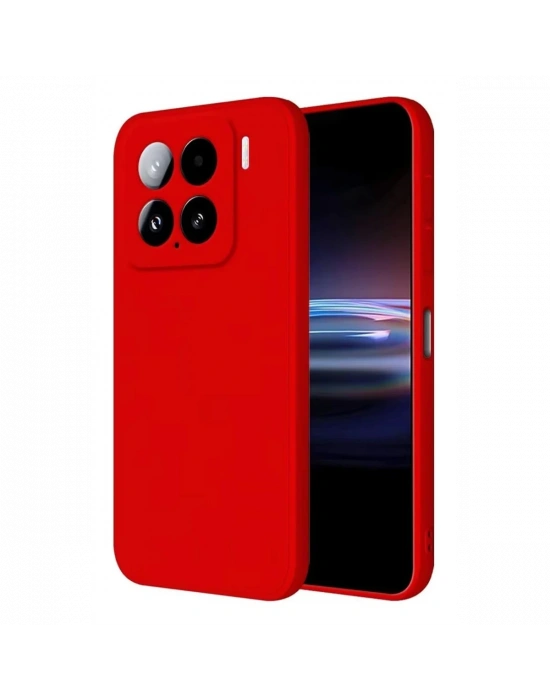 Newface Xiaomi Mi 15 Kılıf Nano içi Kadife Silikon - Kırmızı