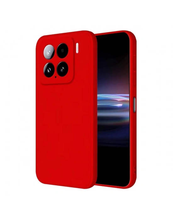 Newface Xiaomi Mi 15 Kılıf Nano içi Kadife Silikon - Kırmızı