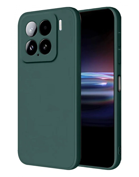 Newface Xiaomi Mi 15 Kılıf Nano içi Kadife Silikon - Koyu Yeşil