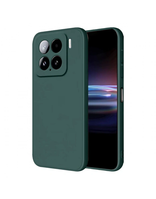 Newface Xiaomi Mi 15 Kılıf Nano içi Kadife Silikon - Koyu Yeşil