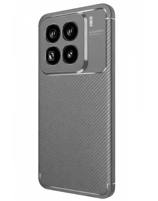 Newface Xiaomi Mi 15 Pro Kılıf Auto Focus Karbon Kapak - Gri