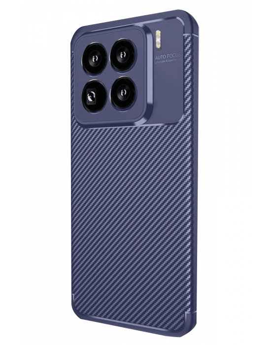 Newface Xiaomi Mi 15 Pro Kılıf Auto Focus Karbon Kapak - Lacivert