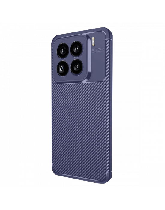 Newface Xiaomi Mi 15 Pro Kılıf Auto Focus Karbon Kapak - Lacivert