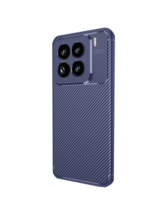 Newface Xiaomi Mi 15 Pro Kılıf Auto Focus Karbon Kapak - Lacivert