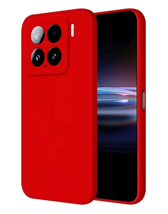 Newface Xiaomi Mi 15 Pro Kılıf Nano içi Kadife Silikon - Kırmızı