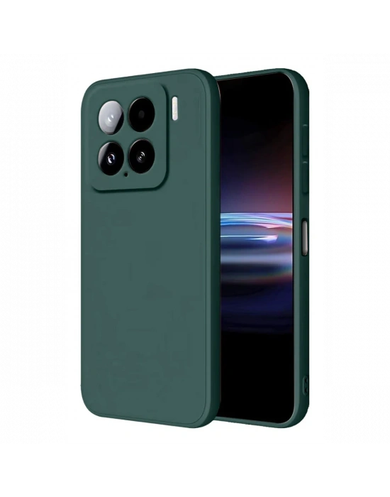 Newface Xiaomi Mi 15 Pro Kılıf Nano içi Kadife Silikon - Koyu Yeşil