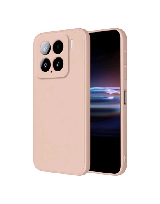 Newface Xiaomi Mi 15 Pro Kılıf Nano içi Kadife Silikon - Pudra