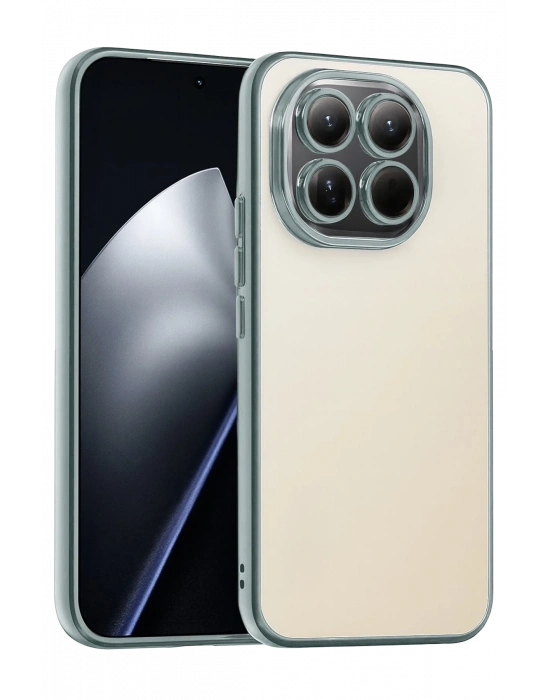 Newface Xiaomi Mi 15 Razer Lensli Silikon - Gümüş