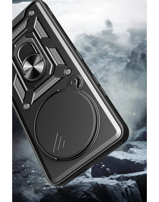 Newface Xiaomi Mi 15 Ultra Kılıf Pars Lens Yüzüklü Silikon - Lacivert