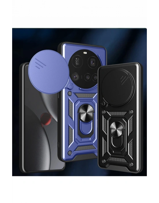 Newface Xiaomi Mi 15 Ultra Kılıf Pars Lens Yüzüklü Silikon - Yeşil