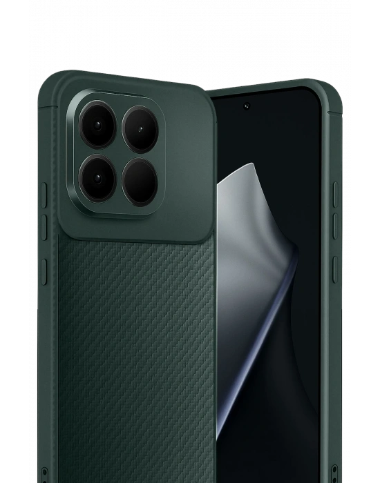 Newface Xiaomi Mi 15T Auto Focus Karbon Kapak - Koyu Yeşil