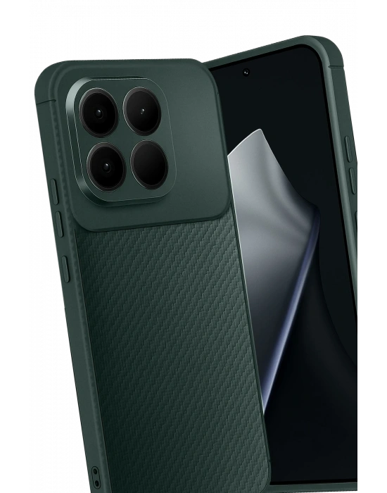 Newface Xiaomi Mi 15T Auto Focus Karbon Kapak - Koyu Yeşil