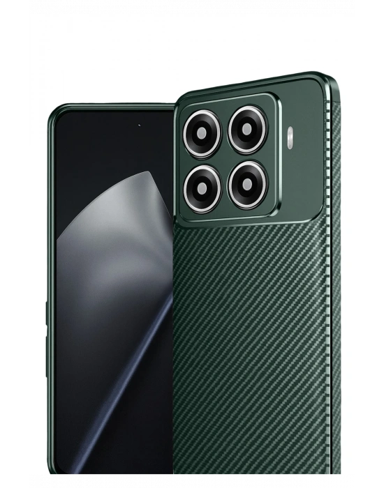 Newface Xiaomi Mi 15T Pro Auto Focus Karbon Kapak - Koyu Yeşil