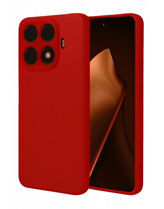 Newface Xiaomi Mi 15T Pro Nano içi Kadife Silikon - Kırmızı