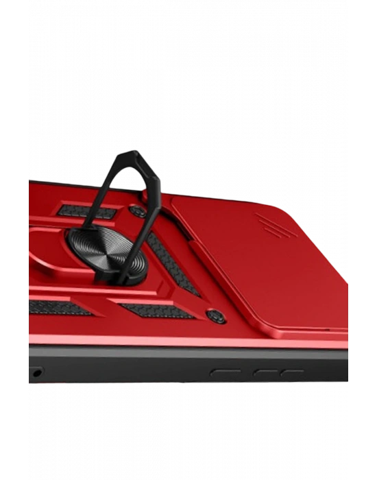 Newface Xiaomi Mi 15T Pro Pars Lens Yüzüklü Silikon - Kırmızı