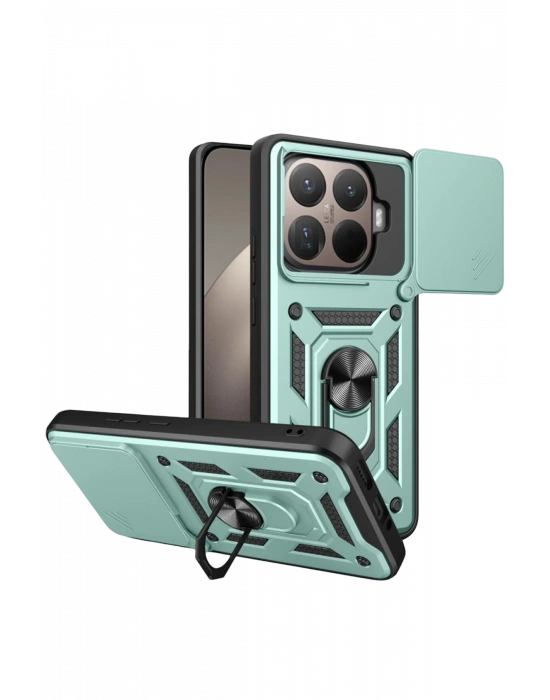 Newface Xiaomi Mi 15T Pro Pars Lens Yüzüklü Silikon - Yeşil