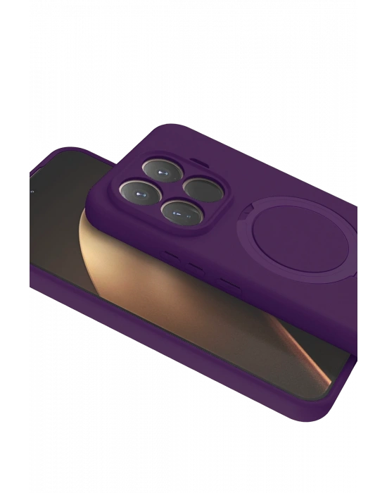 Newface Xiaomi Mi 15T Pro Regal Magsafe Standlı Kapak - Derin Mor