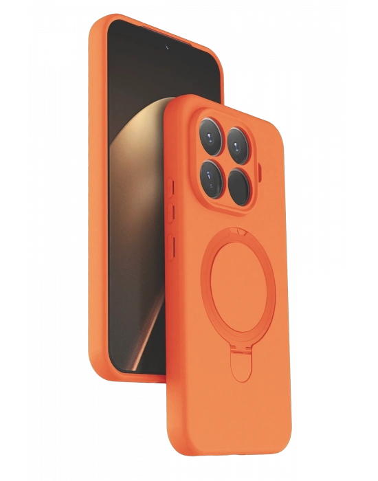 Newface Xiaomi Mi 15T Pro Regal Magsafe Standlı Kapak - Turuncu