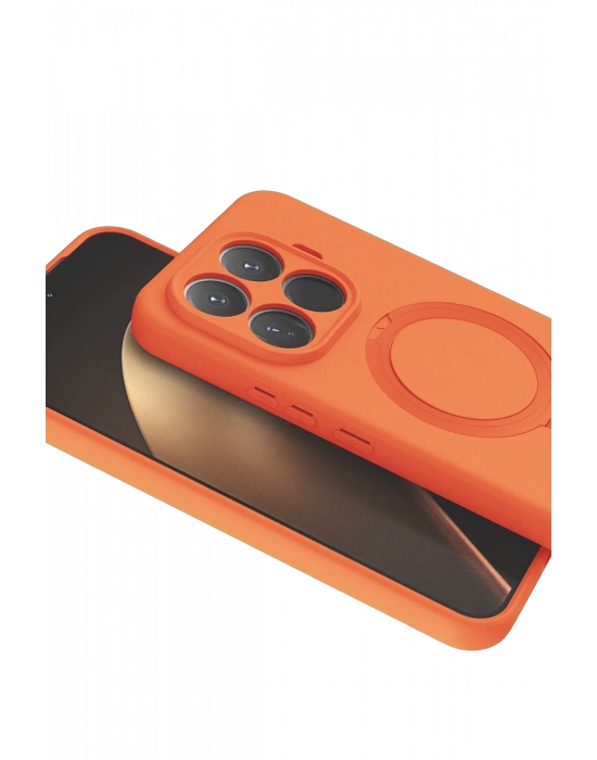 Newface Xiaomi Mi 15T Pro Regal Magsafe Standlı Kapak - Turuncu