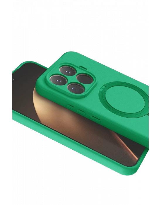 Newface Xiaomi Mi 15T Pro Regal Magsafe Standlı Kapak - Yeşil