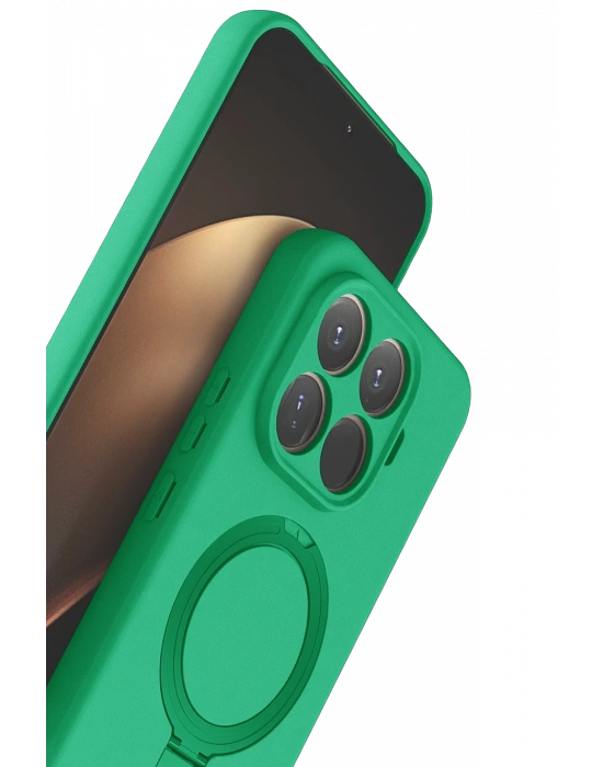 Newface Xiaomi Mi 15T Pro Regal Magsafe Standlı Kapak - Yeşil