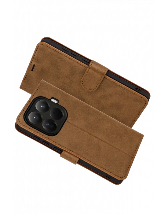 Newface Xiaomi Mi 15T Pro Trend S Plus Kapaklı Kılıf - Taba