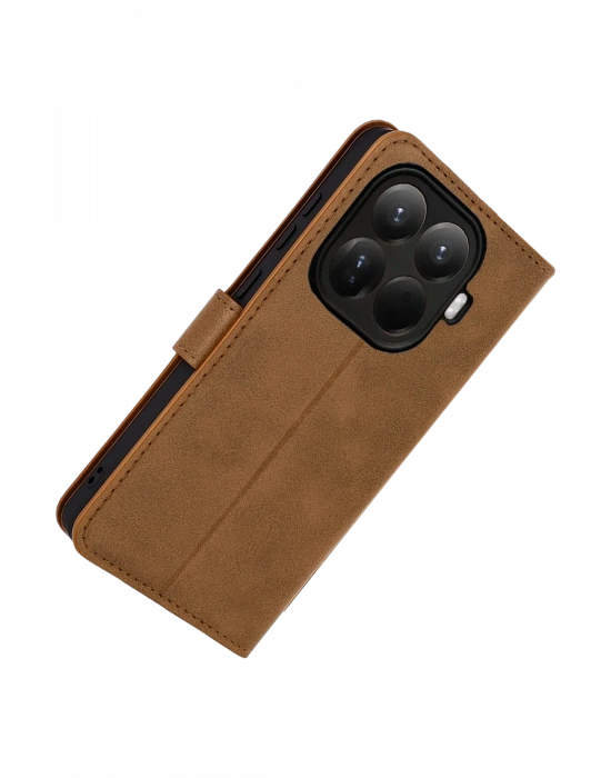 Newface Xiaomi Mi 15T Pro Trend S Plus Kapaklı Kılıf - Taba