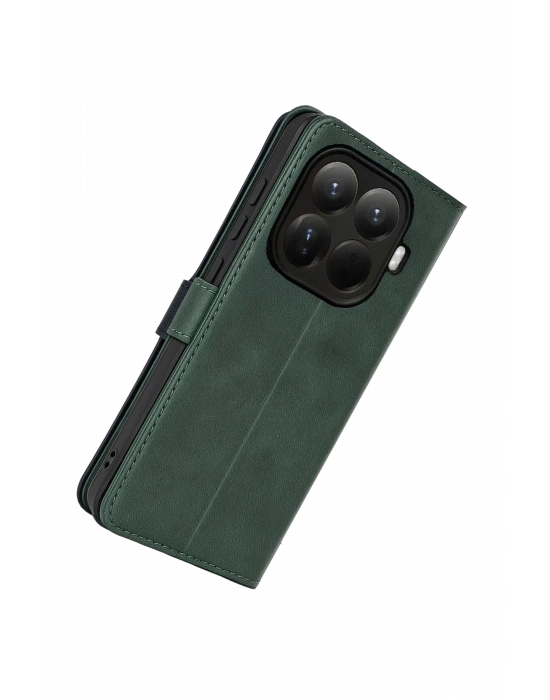 Newface Xiaomi Mi 15T Pro Trend S Plus Kapaklı Kılıf - Yeşil