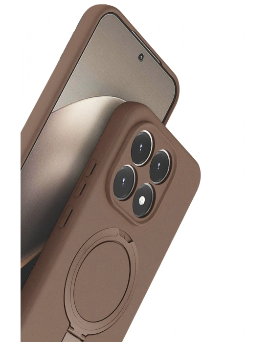 Newface Xiaomi Mi 15T Regal Magsafe Standlı Kapak - Çöl Titanyum