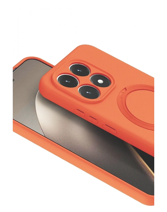 Newface Xiaomi Mi 15T Regal Magsafe Standlı Kapak - Turuncu