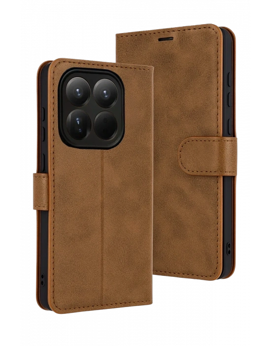 Newface Xiaomi Mi 15T Trend S Plus Kapaklı Kılıf - Taba