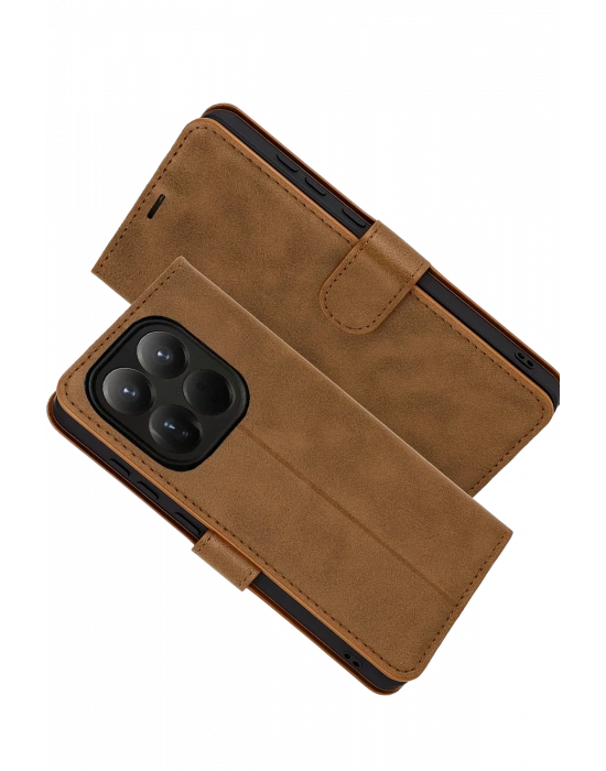 Newface Xiaomi Mi 15T Trend S Plus Kapaklı Kılıf - Taba