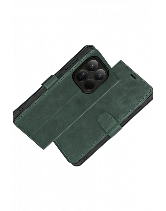 Newface Xiaomi Mi 15T Trend S Plus Kapaklı Kılıf - Yeşil