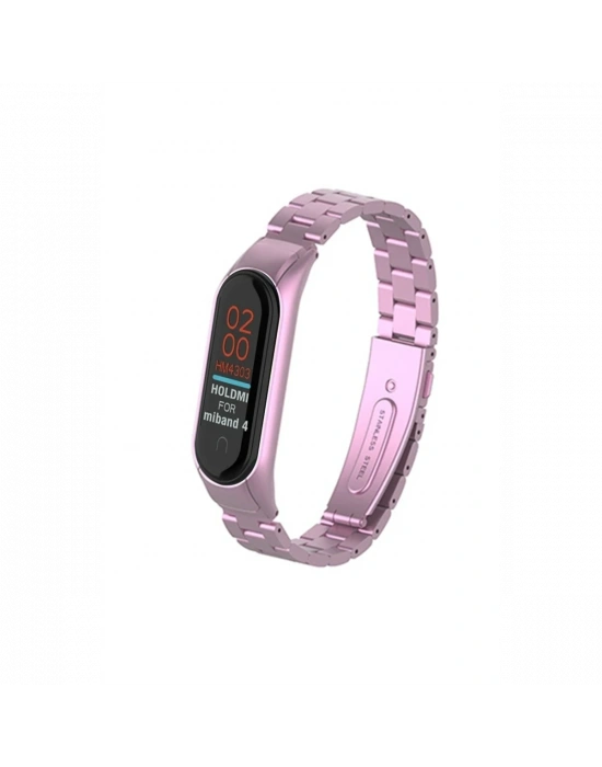 Newface Xiaomi Mi Band 4 Metal Baklalı Kordon - Rose