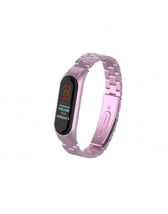 Newface Xiaomi Mi Band 4 Metal Baklalı Kordon - Rose