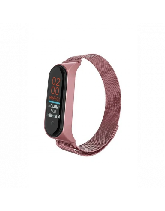 Newface Xiaomi Mi Band 4 Metal Mıknatıslı Kordon - Rose