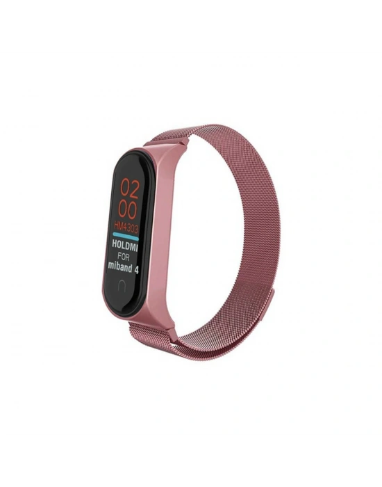 Newface Xiaomi Mi Band 4 Metal Mıknatıslı Kordon - Rose
