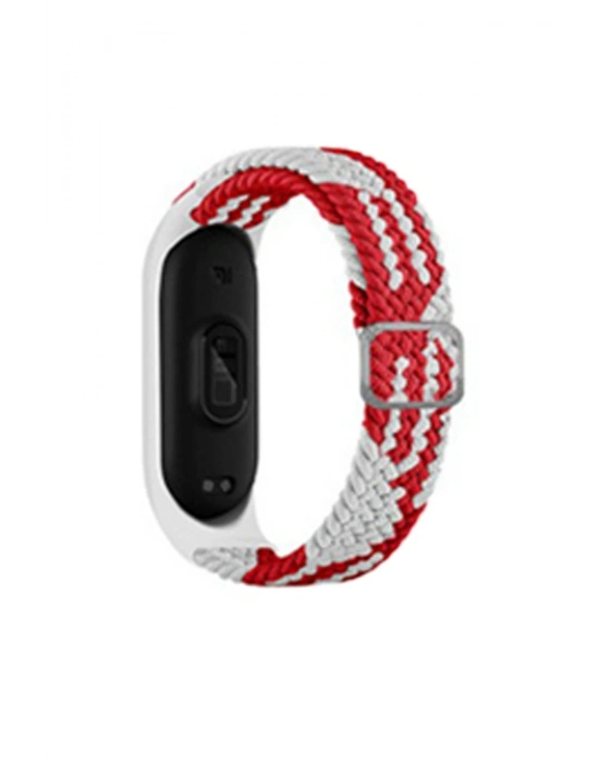 Newface Xiaomi Mi Band 4 Star Kordon - Beyaz-Kırmızı