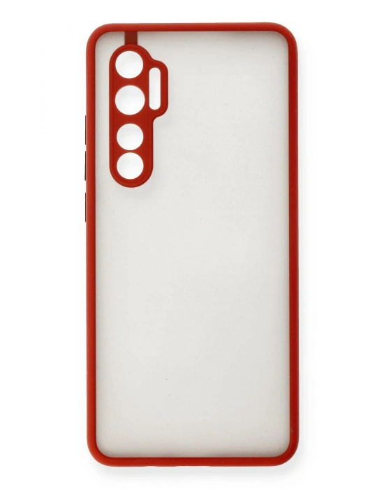 Newface Xiaomi Mi Note 10 Lite Kılıf Montreal Silikon Kapak - Kırmızı