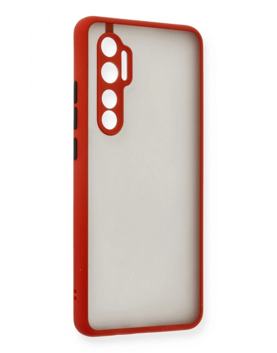 Newface Xiaomi Mi Note 10 Lite Kılıf Montreal Silikon Kapak - Kırmızı