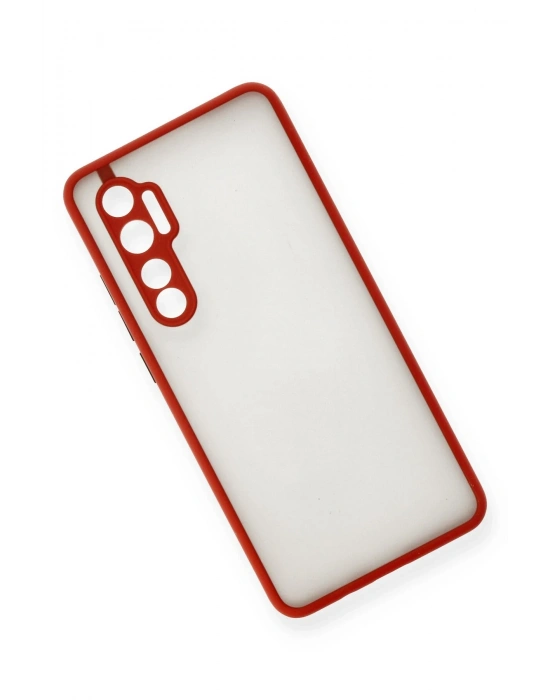 Newface Xiaomi Mi Note 10 Lite Kılıf Montreal Silikon Kapak - Kırmızı